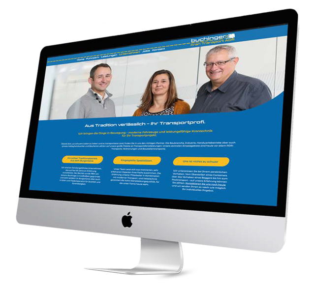 Buchinger Website Teamseite