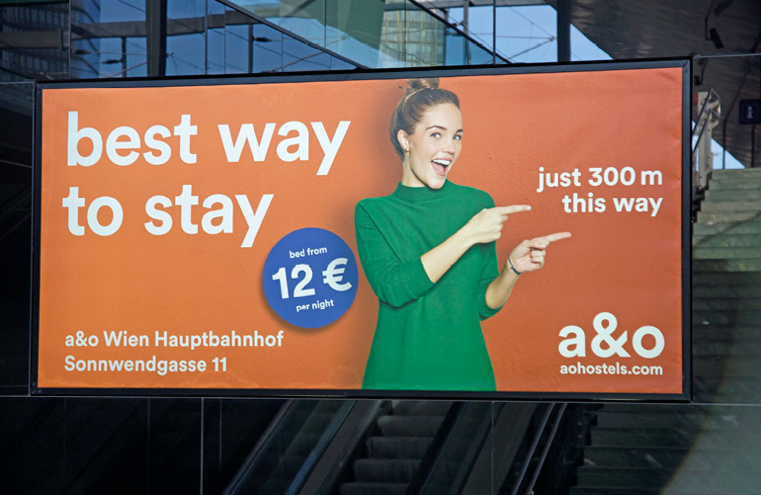 Hauptbahnhof Wien Rolltreppe Bstg. 7/8