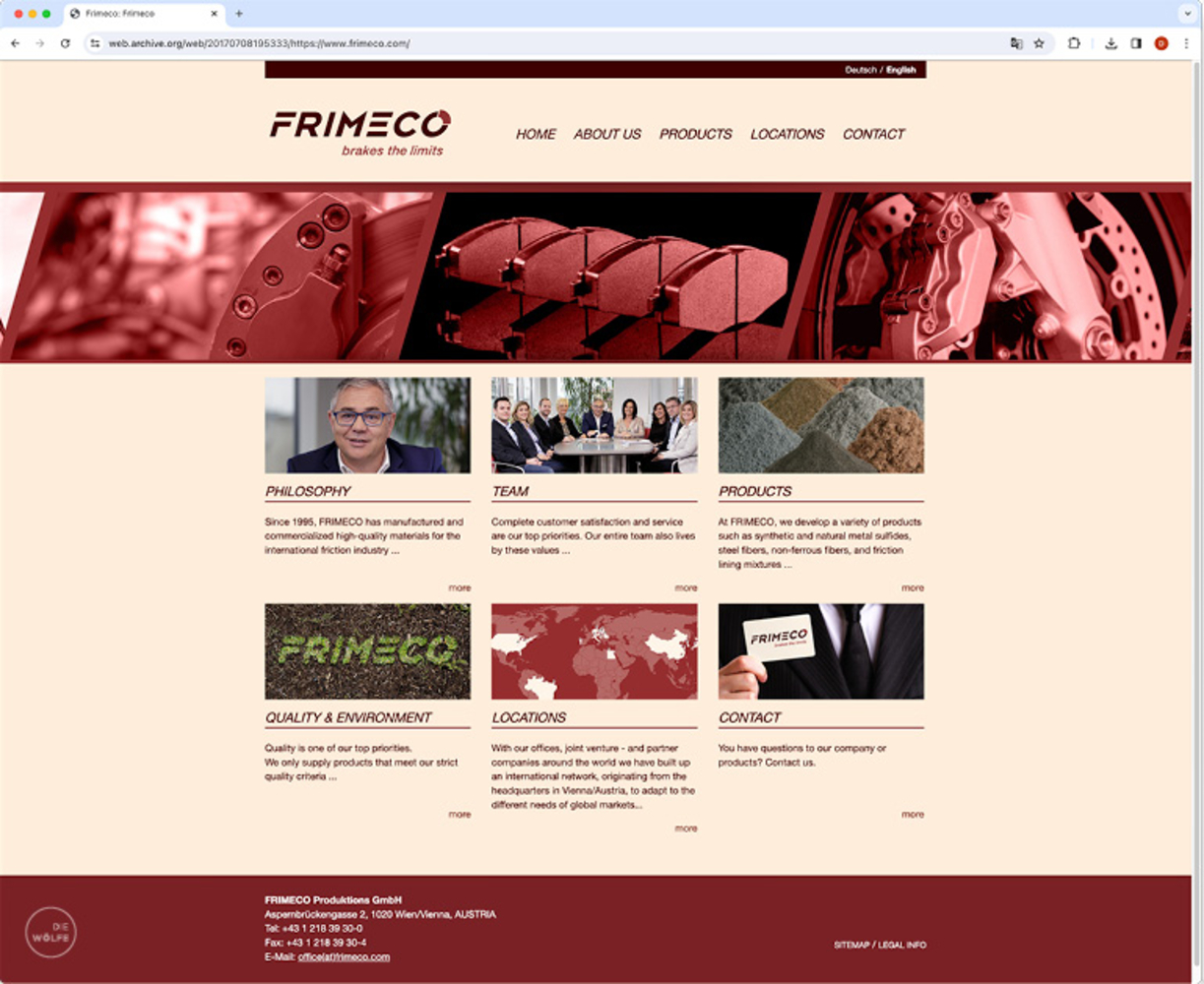 Frimeco Website