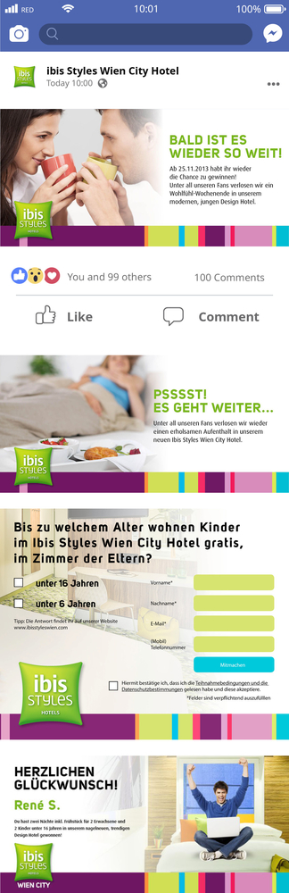 ibis Hotels Facebook Kampagne 2. Runde