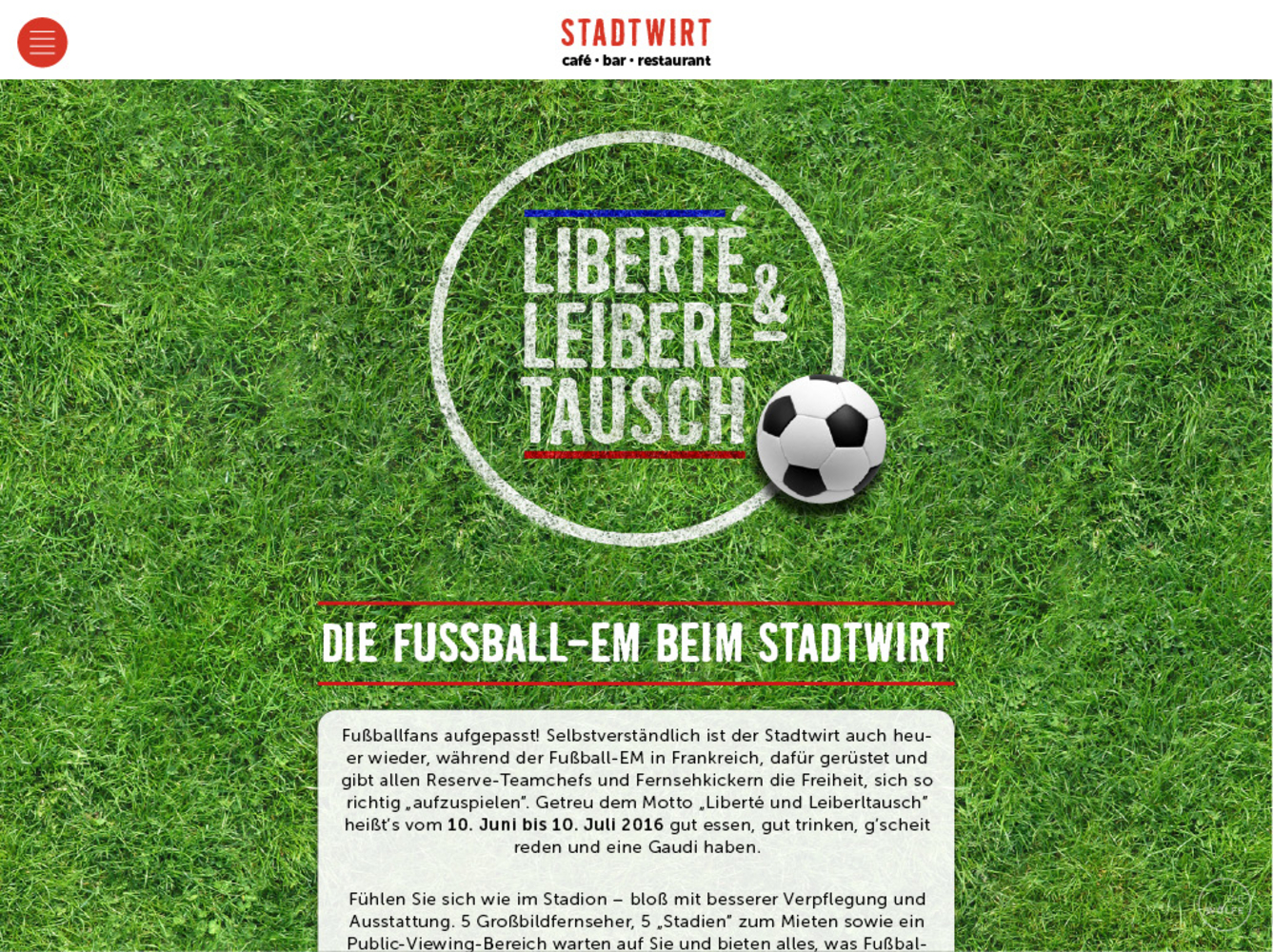 Stadtwirt EM-Website